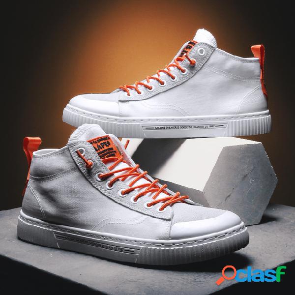 High-top Sapatos de Lona dos homens Tendência Temporada