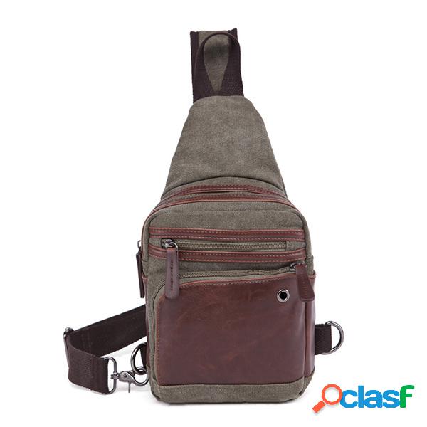 Homens Lona Casual Viagem Ao Ar Livre Ombro Bolsa Crossbody