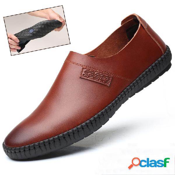 Homens Pure Color Confortável Soft Sole Slip On Casual