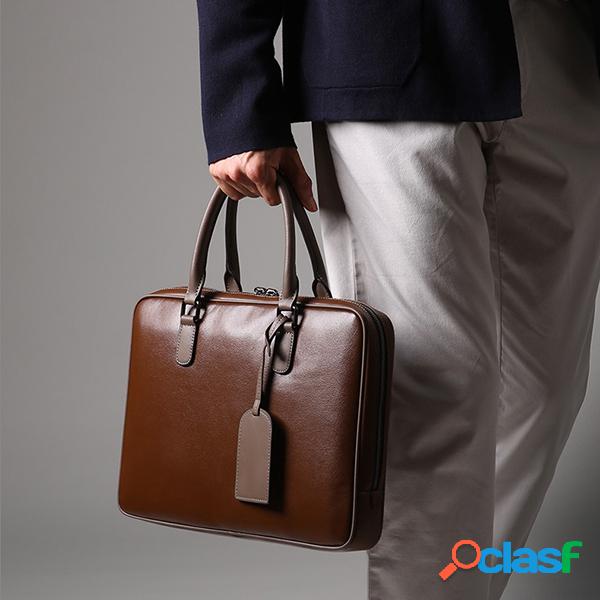 Homens de negócios bolsa portátil multifunções casuais