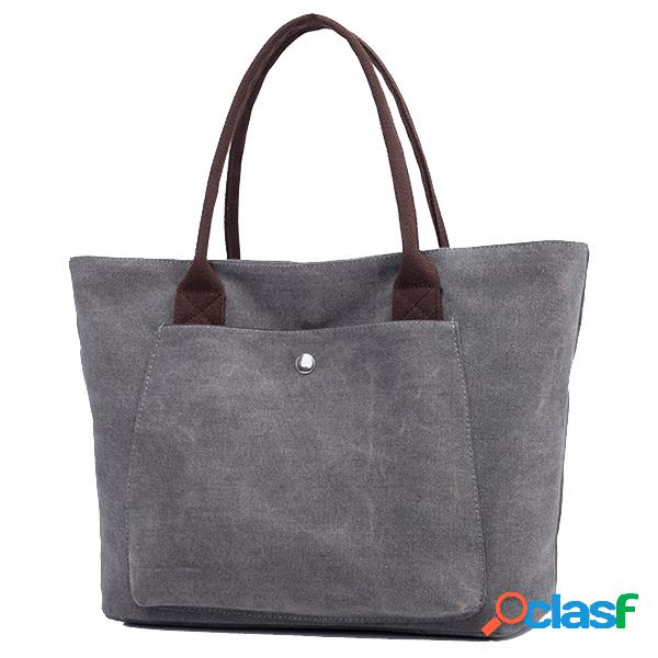KVKY Vintage Canvas Casual Shopping Bolsa Bolsa Para