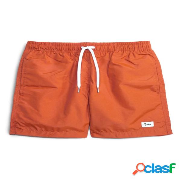 Men Lightweight Mini-calções simples Calção de secagem
