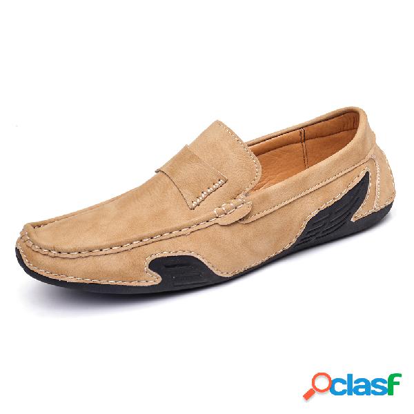 Menico Homens Classic Soft Deslizamento em conforto casual