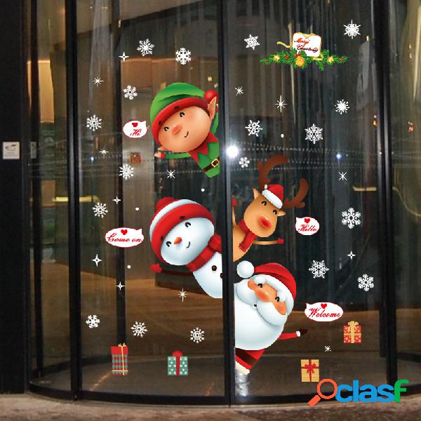 Miico SK9242 Etiqueta da porta da janela de Natal Adesivos