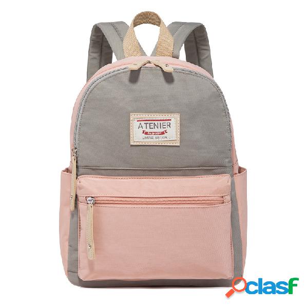 Mulheres Nylon Waterproof Multifunções Casual Patchwork