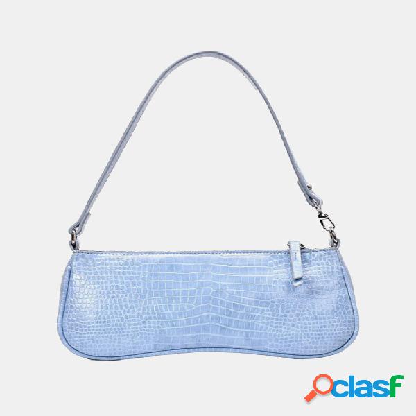 Mulheres PU Alligator Shoulder Bolsa Bolsa