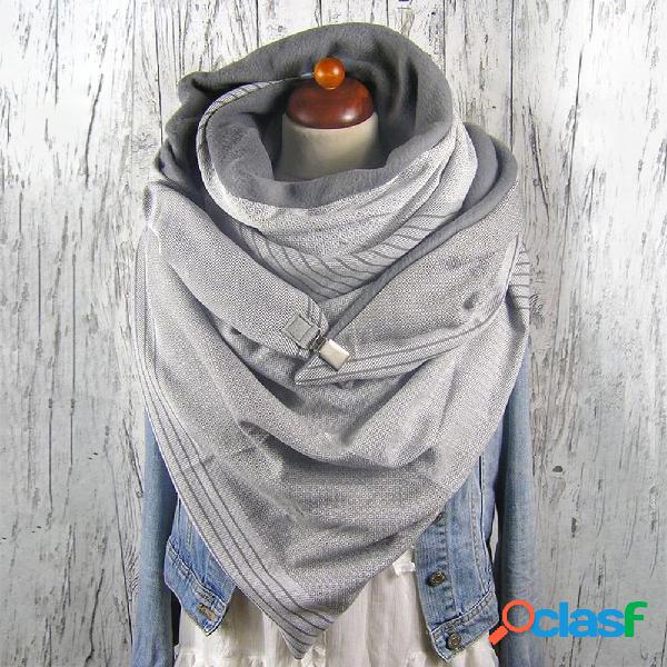 Mulheres Solid Color Scarf Shawl Wrap Multi-purpose Neck