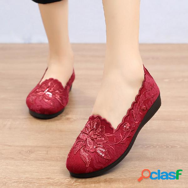 Mulheres casual leve flores Soft deslizamento de pano em