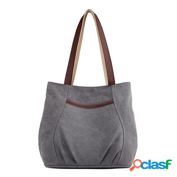 Mulheres lona sacolas sólidas lazer bolsas casuais sacos de