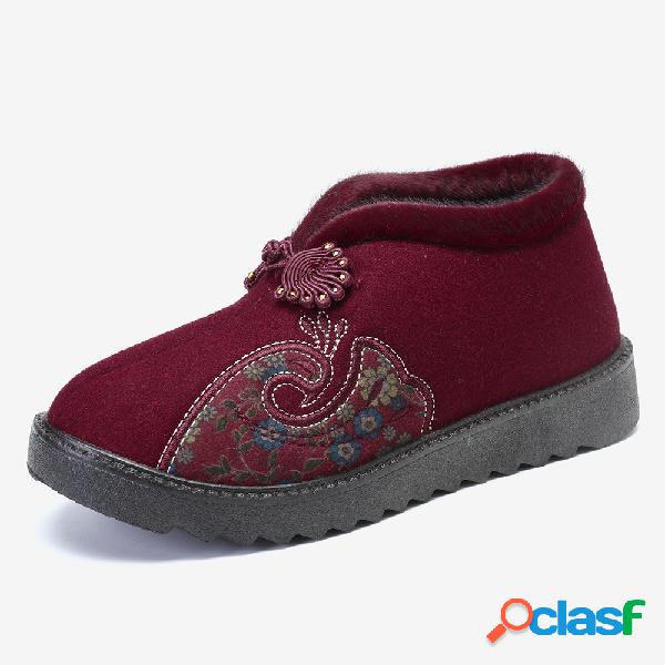 Mulheres mãe sapatos inverno plush algodão antiderrapante