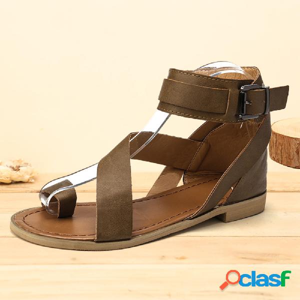 Mulheres retro antiderrapante anel dedo do pé volta zipper