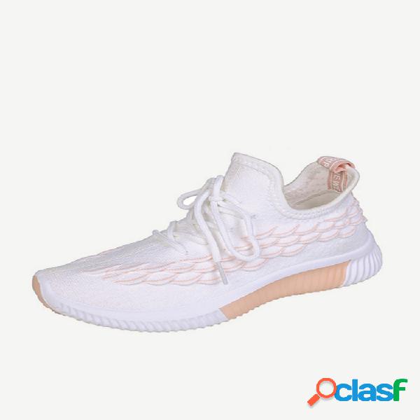 Mulheres sapatos casuais respiráveis esportes