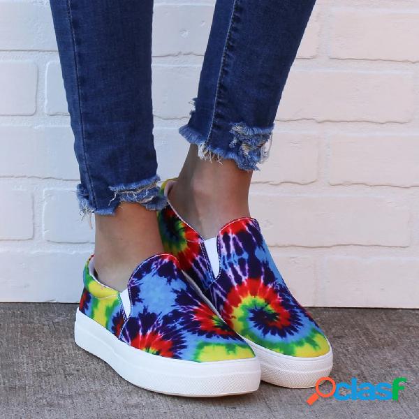 Mulheres tie-dye impressão deslizamento casual wearable em