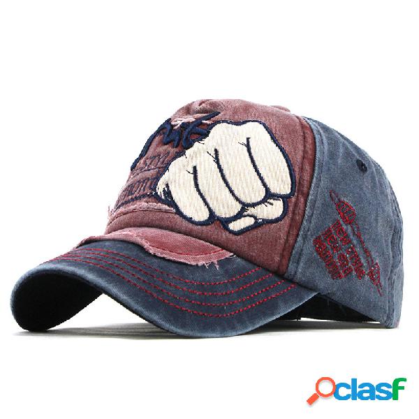 Punho unisex Boné versátil lavável desgastado boné de