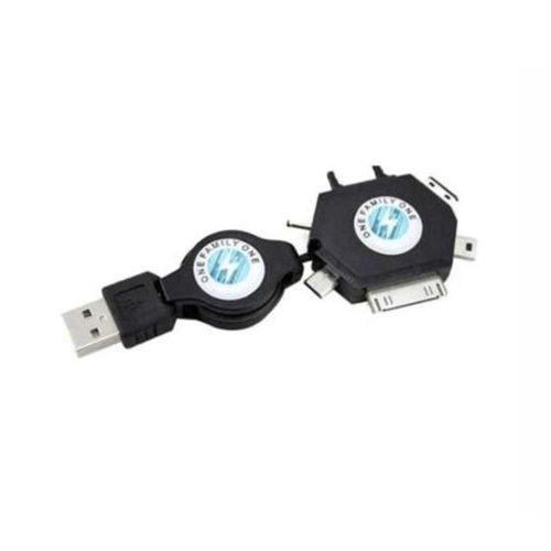 Cabo Adaptador De Celular USB Retr\u00e1til Multi Plug