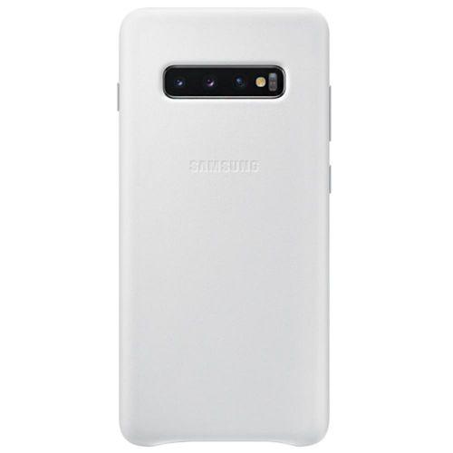 Capa Protetora Couro Branco Samsung Galaxy S10+