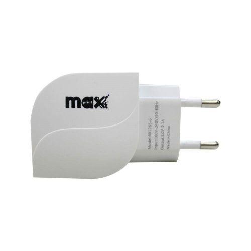 Carregador de Tomada USB Maxprint Duo Branco