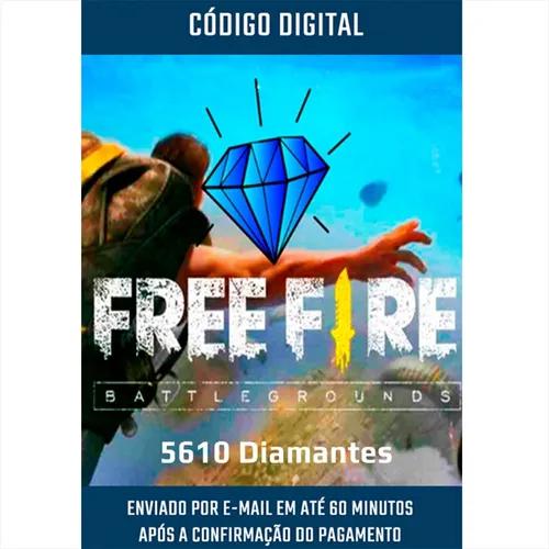 Cartão Free Fire 5100 Diamantes + 10% Bônus