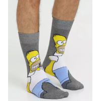 Meia Masculina Cano Longo Homer Simpsons <div class="flex