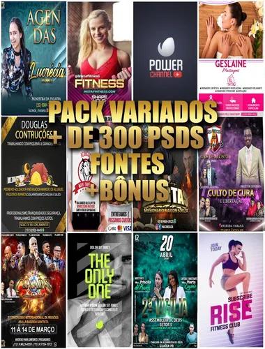 Super Pack Variados + De 300 Artes Editáveis Psd Top+brinde