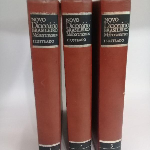 dicionário brasileiro ilustrado 3 volumes