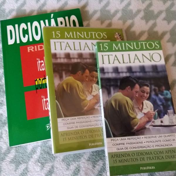 kit aprenda italiano! livro + cd room + dicionário