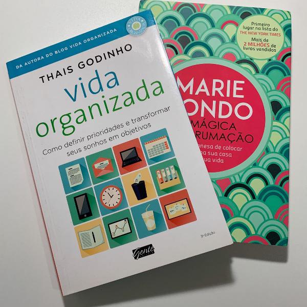 kit dois livros para organização