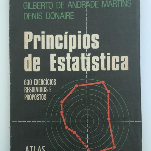 livro princípios de estatística; gilberto de andrade