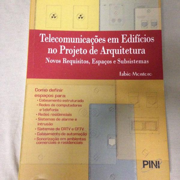 livro telecomunicações em edifícios no projeto de