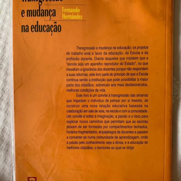 livro transgressão e mudança na educação