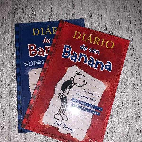 pack 2 livros diário de um banana