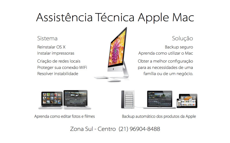 Assistência Técnica em Software para Apple Mac e iOS