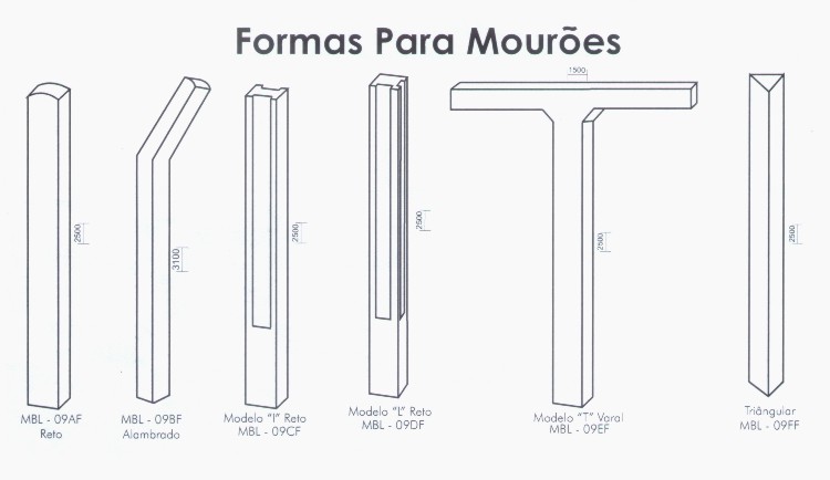 Forma para mourões de concreto