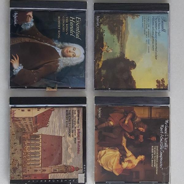 4 CDs importados Hyperion Records de música barroca inglesa