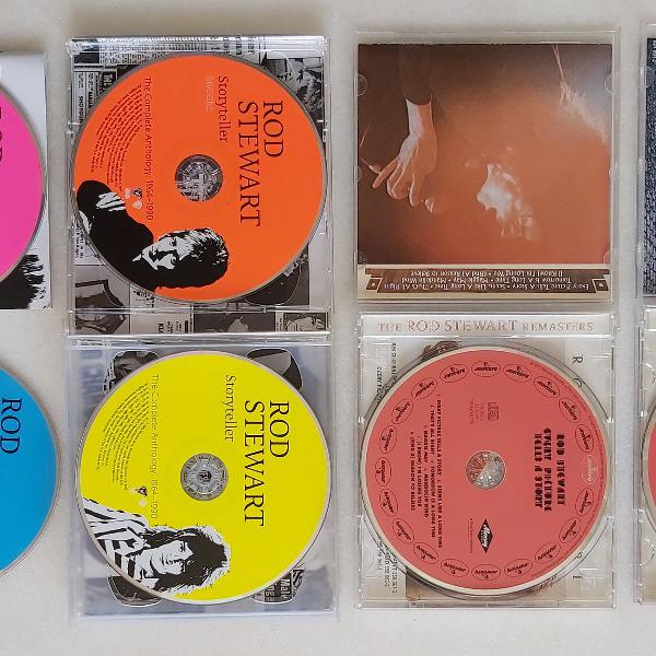 Coleção de 6 CDs importados Rod Stewart, incluindo dois