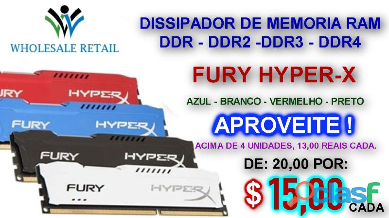 Dissipador de Memoria Ram Fury Hyper X