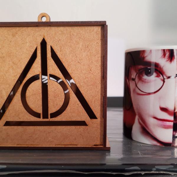 Harry Potter Caixa MDF + caneca porcelana