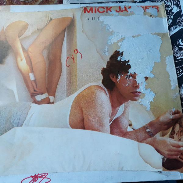LP Mick Jagger Vinil encarte 1985 Rock Pop