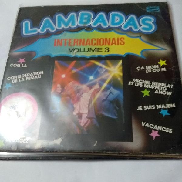 LP lambadas internacionais volume 3, disco de vinil