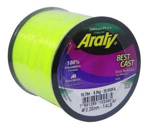 Linha Pesca Araty Best Cast 0,35 Mm 900 Metros 100 Gramas