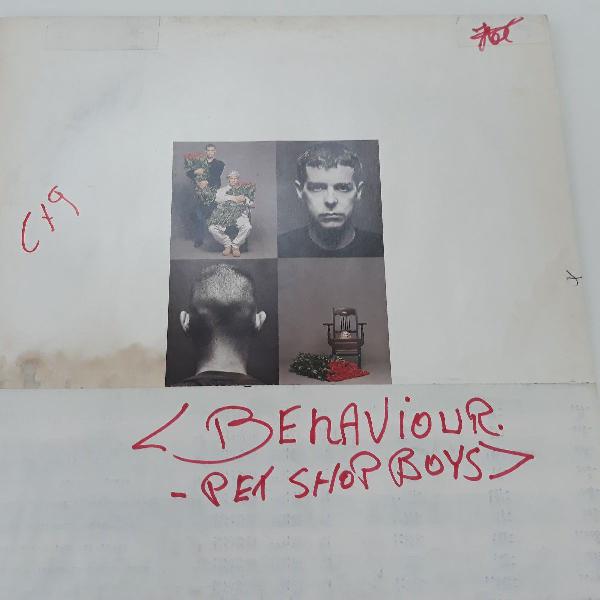 Vinil LP Pet Shop Boys- Behaviour Promocional 1990 encarte
