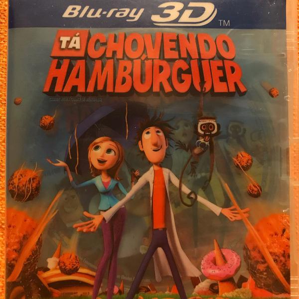blu ray filme tá chovendo hambúrguer 3d e 2D