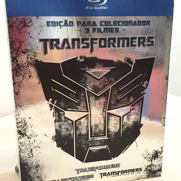 box blu-ray transformers 3 filmes - edição para