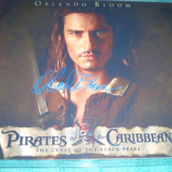 foto Orlando Bloom Autografada Piratas do Caribe para
