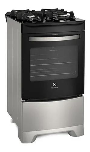 Fogão De Piso Cor Prata 4 Bocas Electrolux 52lsv - Bivolt