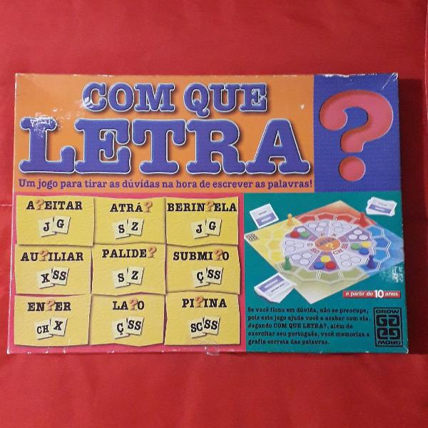 Jogo antigo Com que letra?