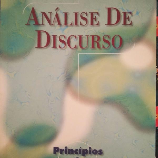 Livro Análise De Discurso: Princípios E Procedimentos -
