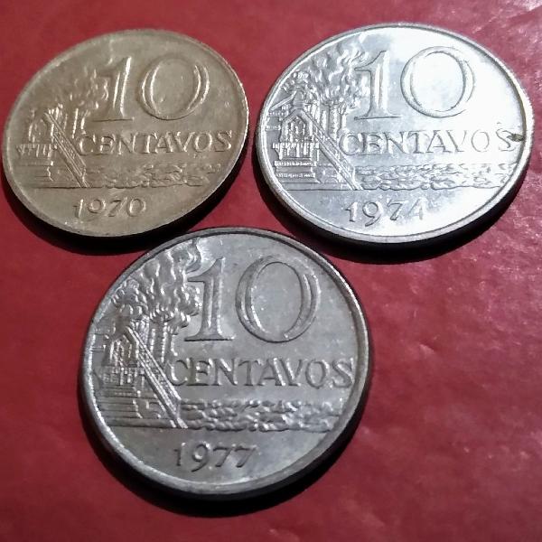 Moedas BR 10 centavos de Cruzeiro