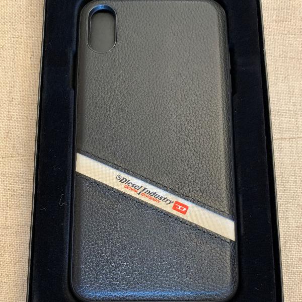 case em couro original diesel iphone xs max nova importada