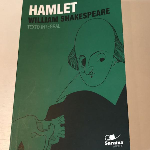 livro de william shakespeare, hamlet . junto vai um marcador